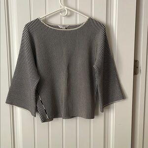 LK Bennet Black and White Striped Sweater
